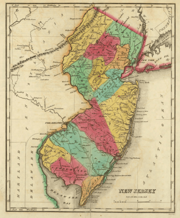 1822: Map of New Jersey